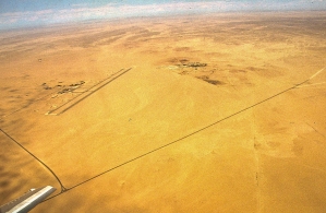 Anflug auf Walvis Bay Airport, Namibia